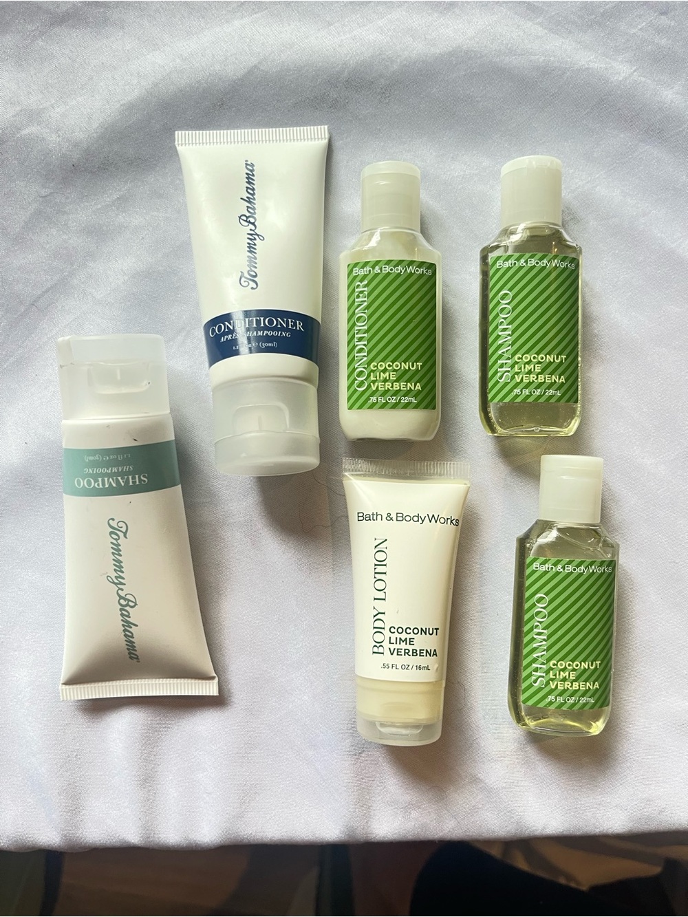 Lot of 6 Bath & Body Works + Tommy Bahama Travel Set - shampoo & conditioner